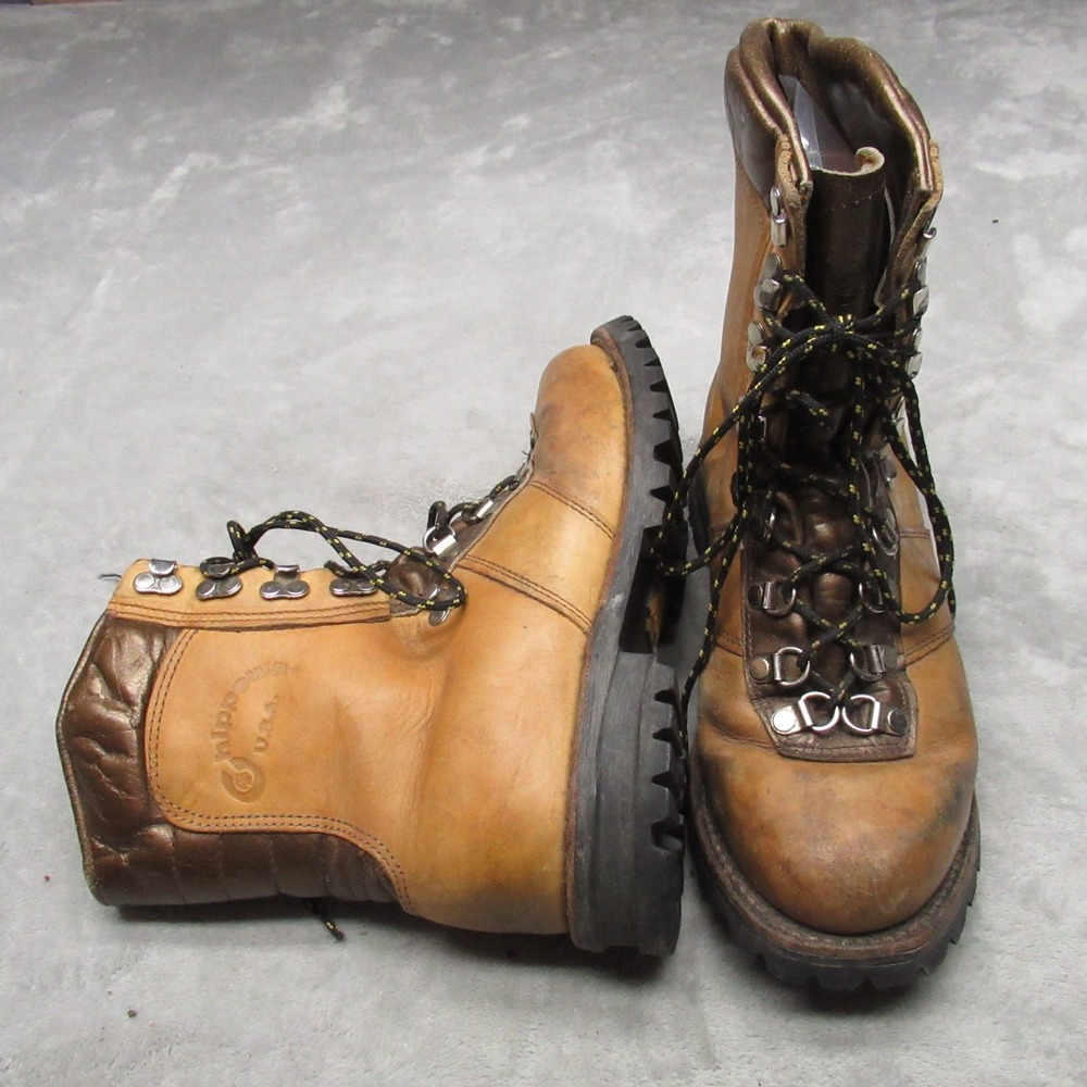 Chippewa Mens 8.5 C Kush N Kollar Tan Leather Work Insulated Logger USA VTG
